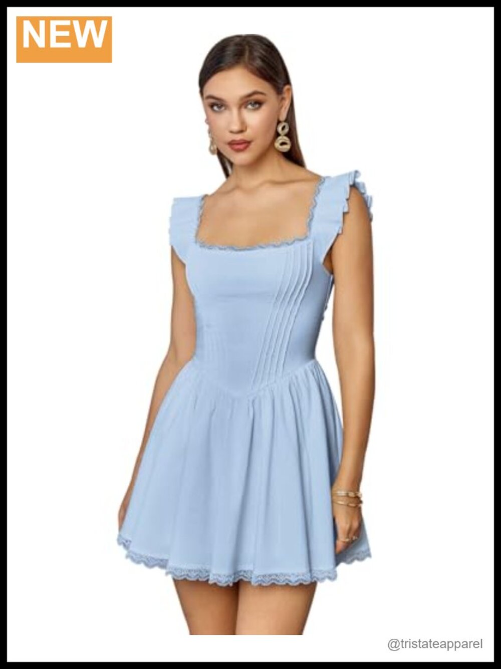 Women's A-Line Corset Mini Dress Lace Sleeveless Club Night Out